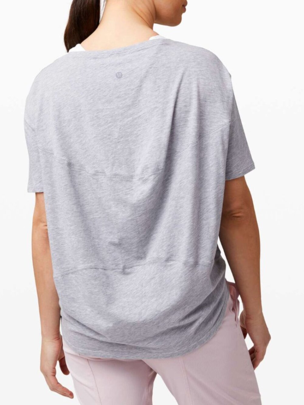 Lululemon Back In Action Short Sleeve Heathered Grey Size Small